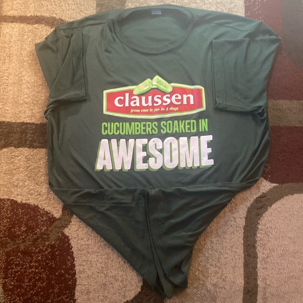Sporttek Size Large Claussen Cucumbers Soak in Awesome Short Sleeve T-Shirt